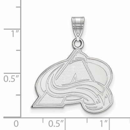10K White Gold Nhl Logoart Colorado Avalanche Letter A Large Pendant