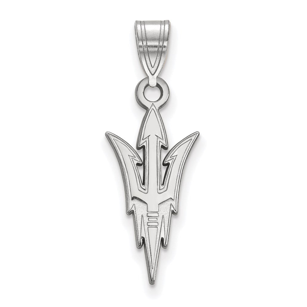 14K White Gold Logoart Arizona State University Pitchfork Large Pendant