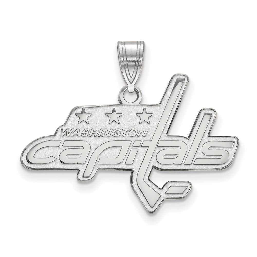 10K White Gold Nhl Logoart Washington Capitals Large Pendant