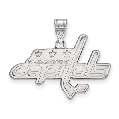 10K White Gold Nhl Logoart Washington Capitals Large Pendant