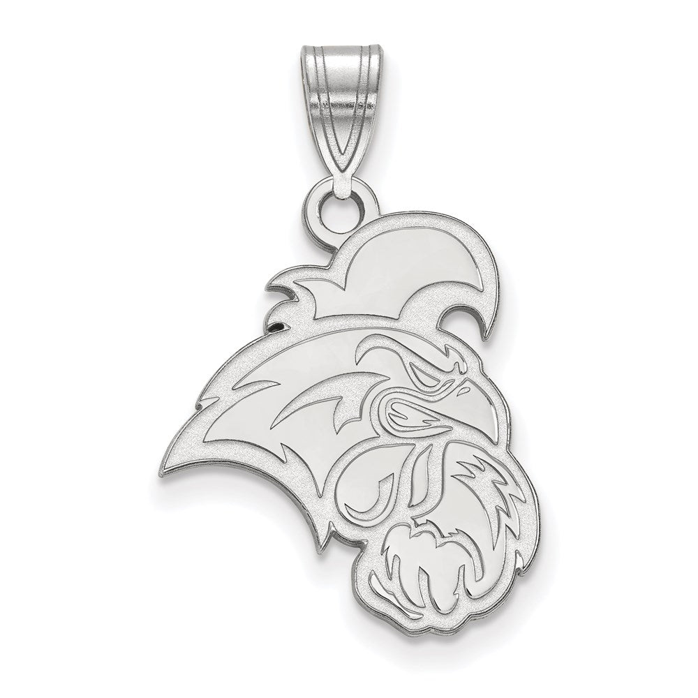 Sterling Silver Rhodium Plated Logoart Coastal Carolina University Chanticleer Large Pendant