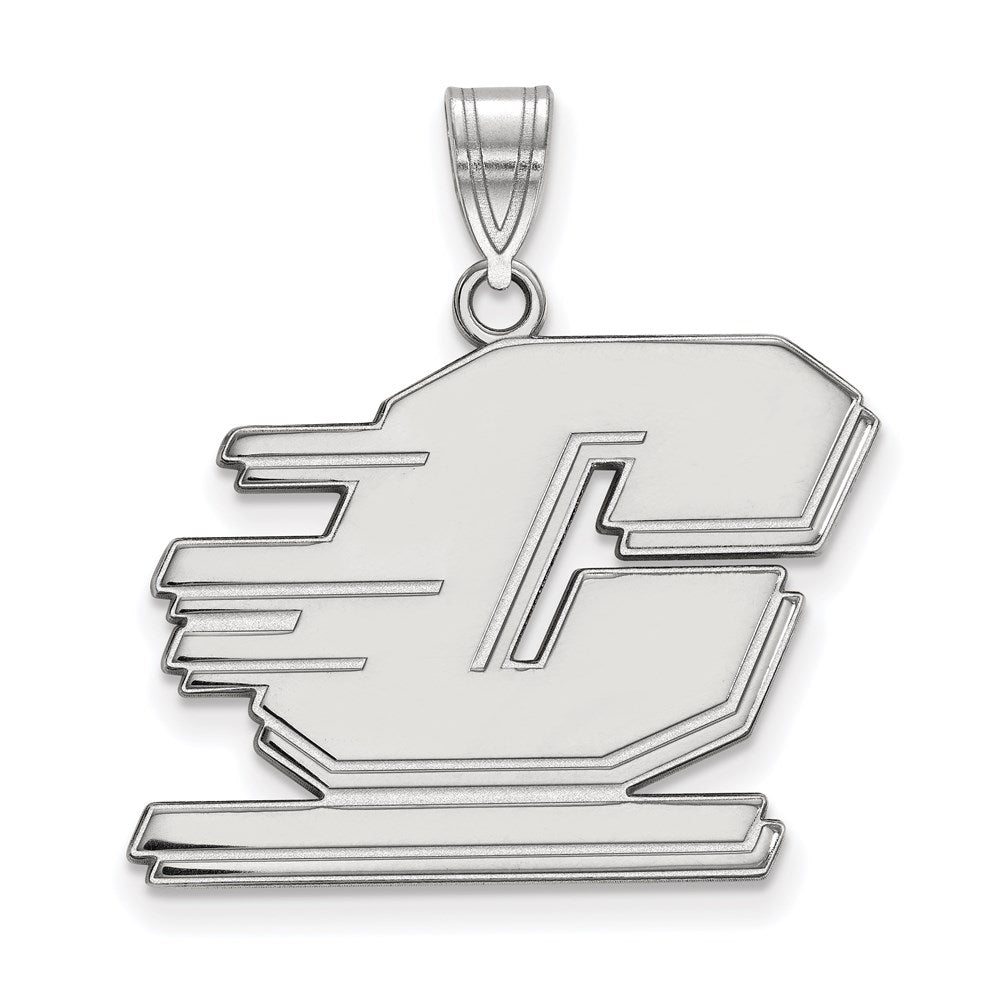 10K White Gold Logoart Central Michigan University Letter C Large Pendant