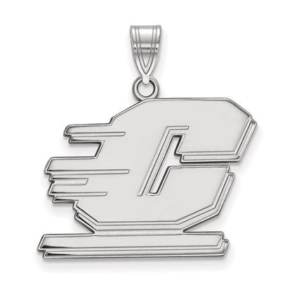 Sterling Silver Rhodium Plated Logoart Central Michigan University Letter C Large Pendant