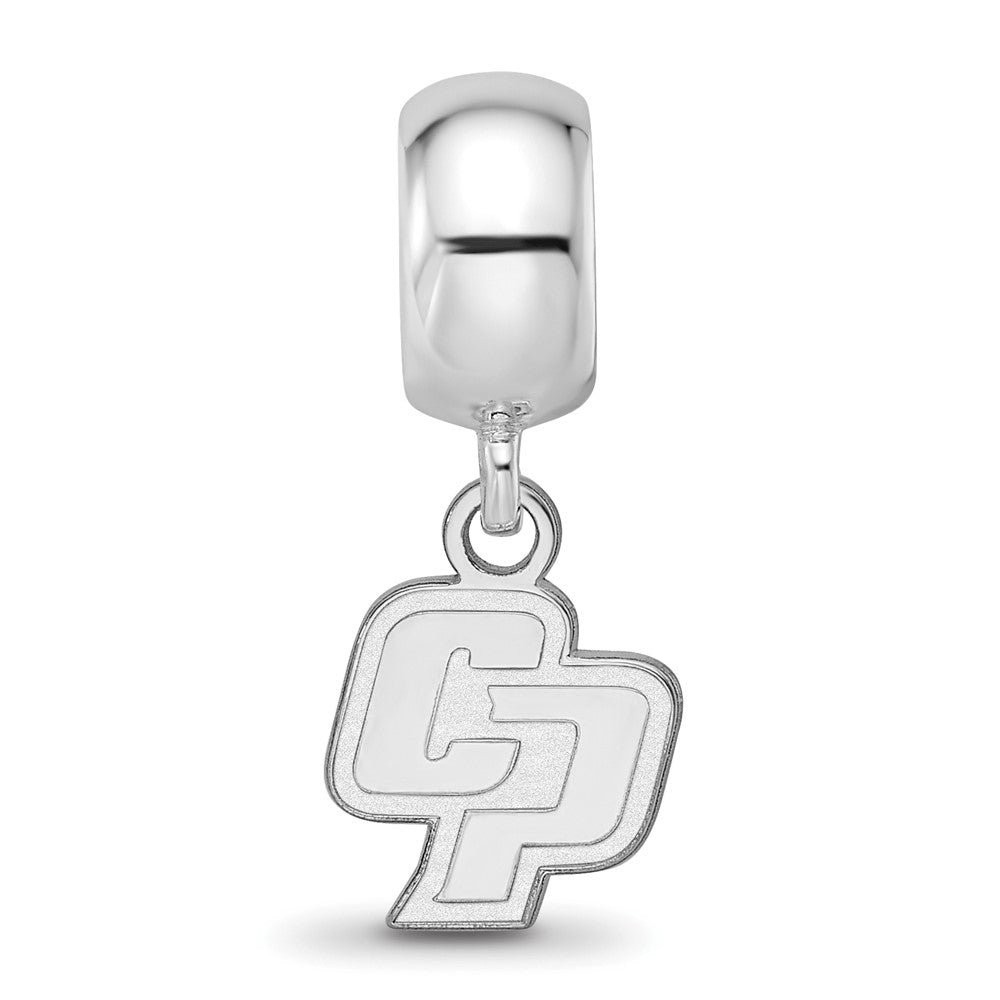 Sterling Silver Rhod-Pltd Logoart California Poly State U. Dangle Bead