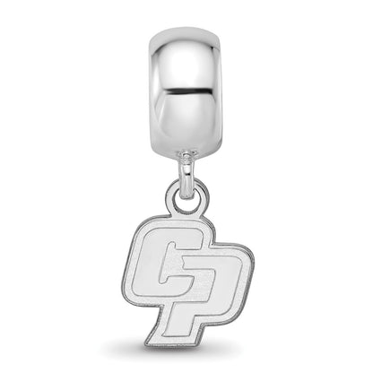 Sterling Silver Rhod-Pltd Logoart California Poly State U. Dangle Bead