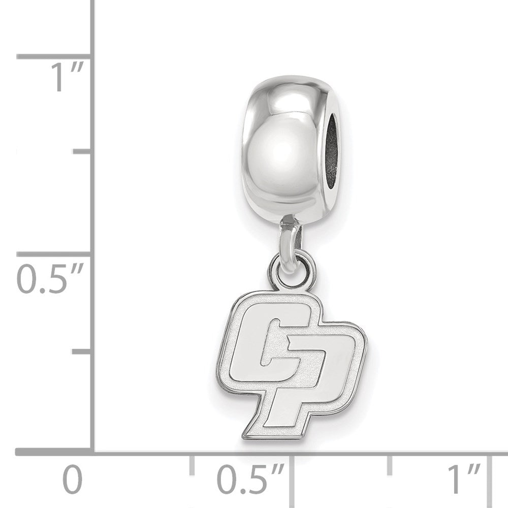 Sterling Silver Rhod-Pltd Logoart California Poly State U. Dangle Bead