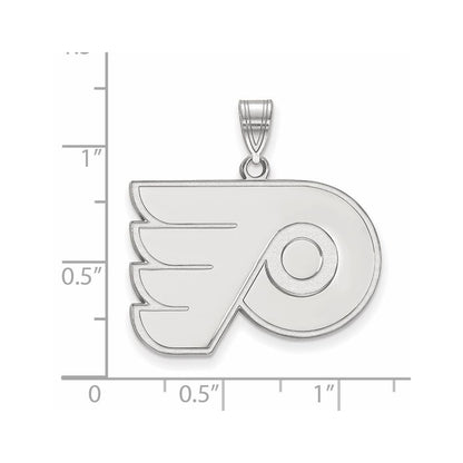 14K White Gold Nhl Logoart Philadelphia Flyers Large Pendant