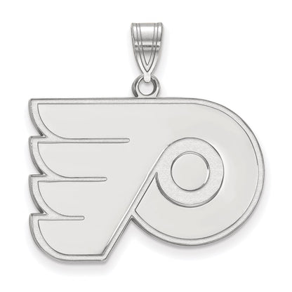 14K White Gold Nhl Logoart Philadelphia Flyers Large Pendant