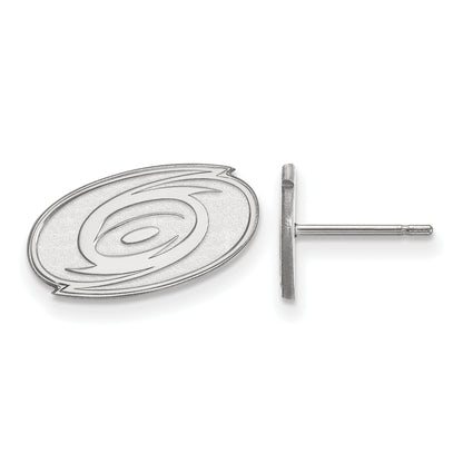 10K White Gold Nhl Logoart Carolina Hurricanes Extra Small Post Earrings