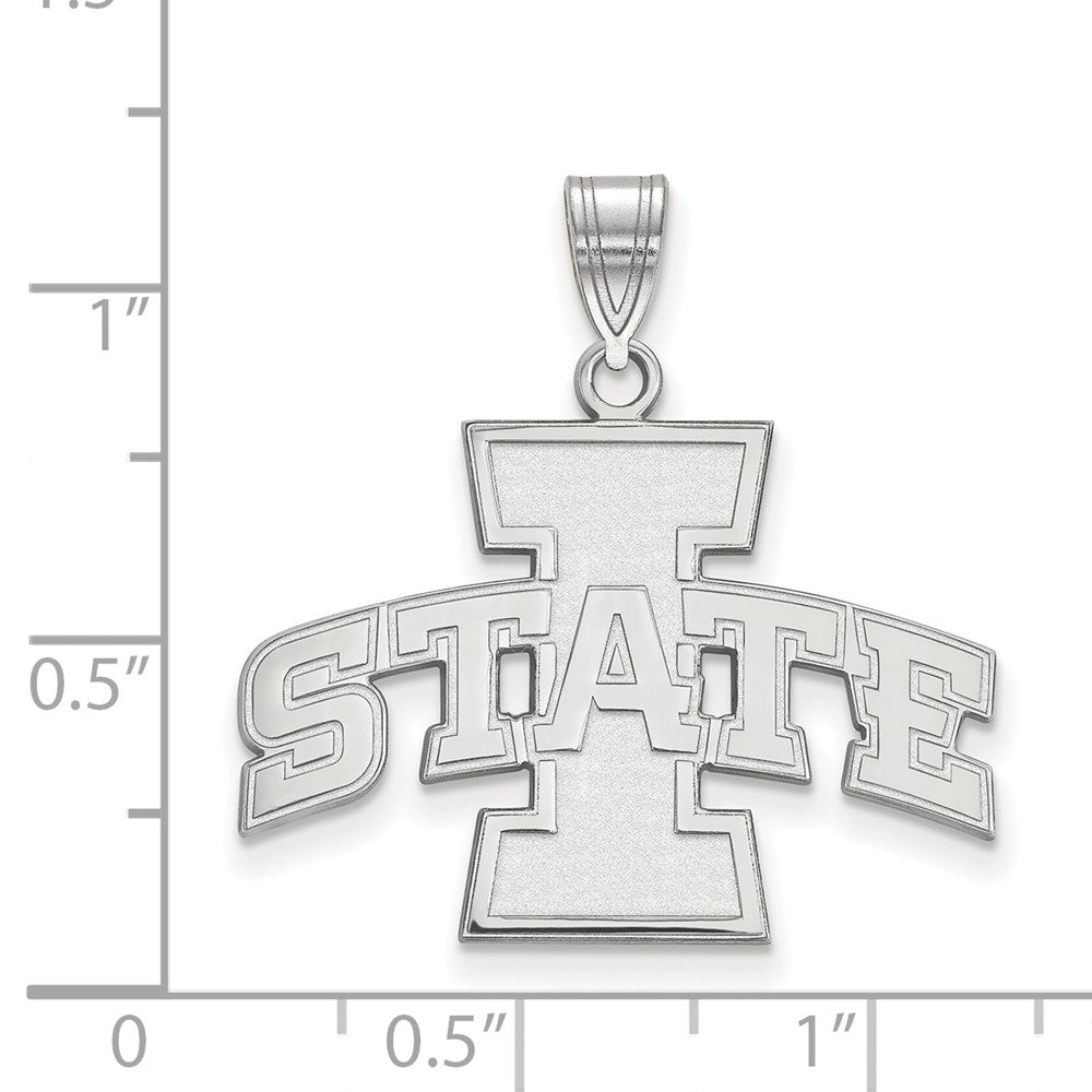 10K White Gold Logoart Iowa State University Large Pendant