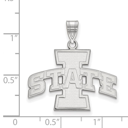 10K White Gold Logoart Iowa State University Large Pendant