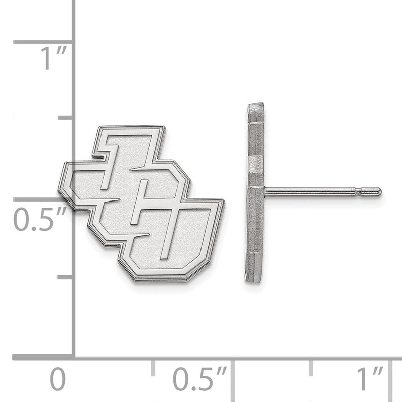 Sterling Silver Rhodium Plated Logoart John Carroll University Small Post Earrings