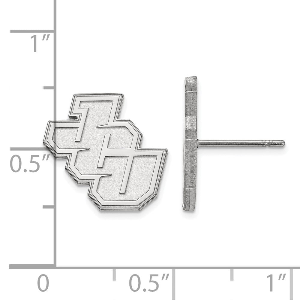 10K White Gold Logoart John Carroll University Small Post Earrings