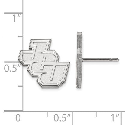 10K White Gold Logoart John Carroll University Small Post Earrings