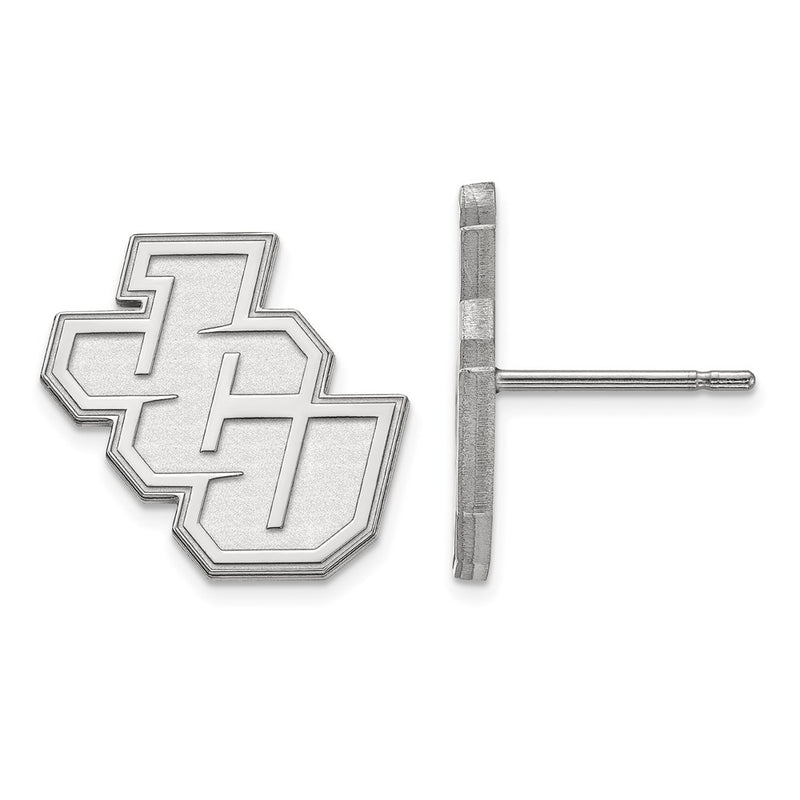 10K White Gold Logoart John Carroll University Small Post Earrings