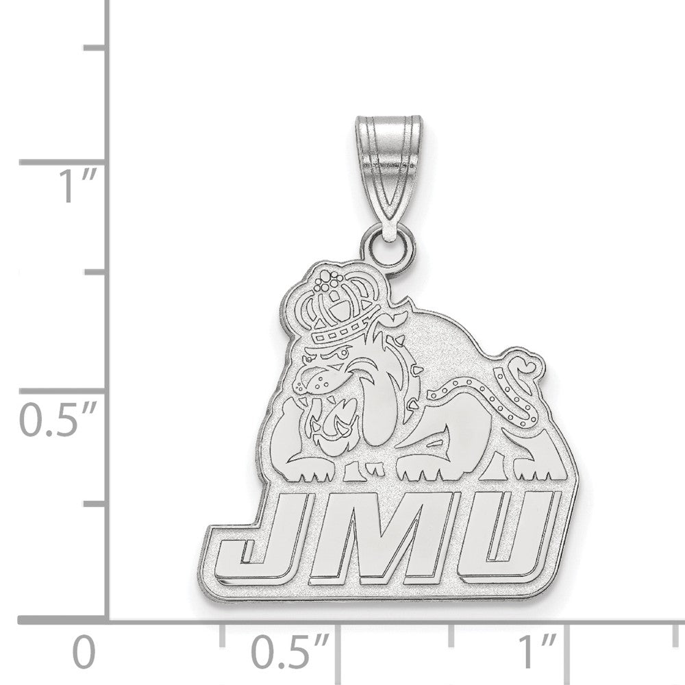 14K White Gold Logoart James Madison University Large Pendant