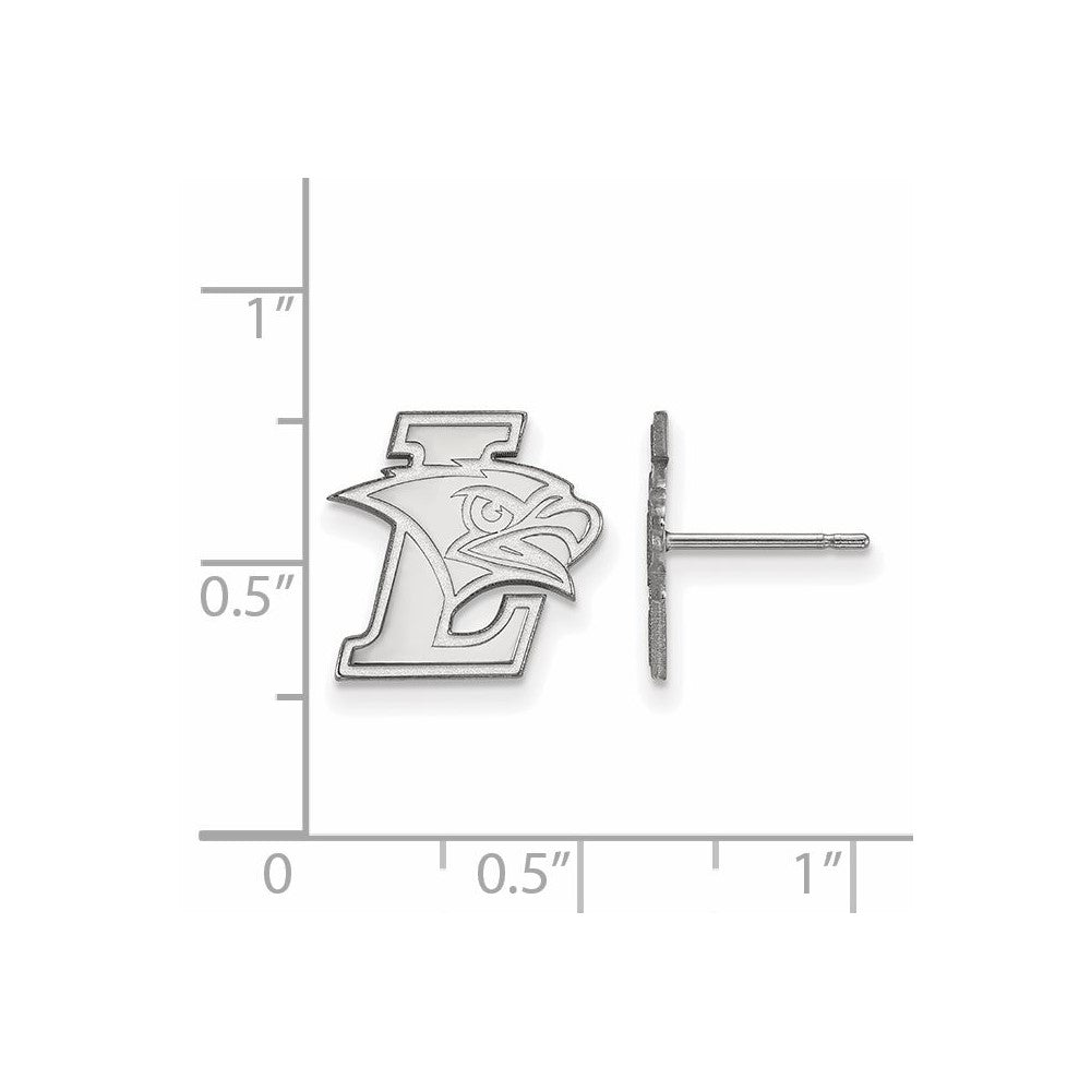 14K White Gold Logoart Lehigh University Small Post Earrings