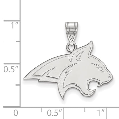 10K White Gold Logoart Montana State University Bobcat Large Pendant