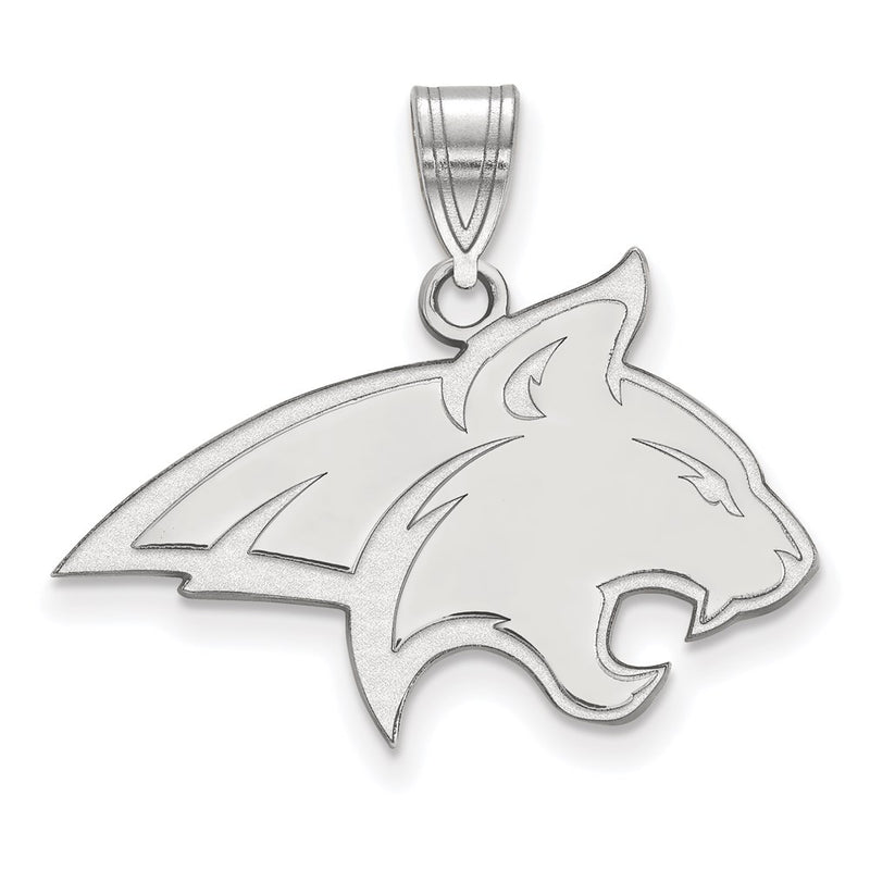 10K White Gold Logoart Montana State University Bobcat Large Pendant