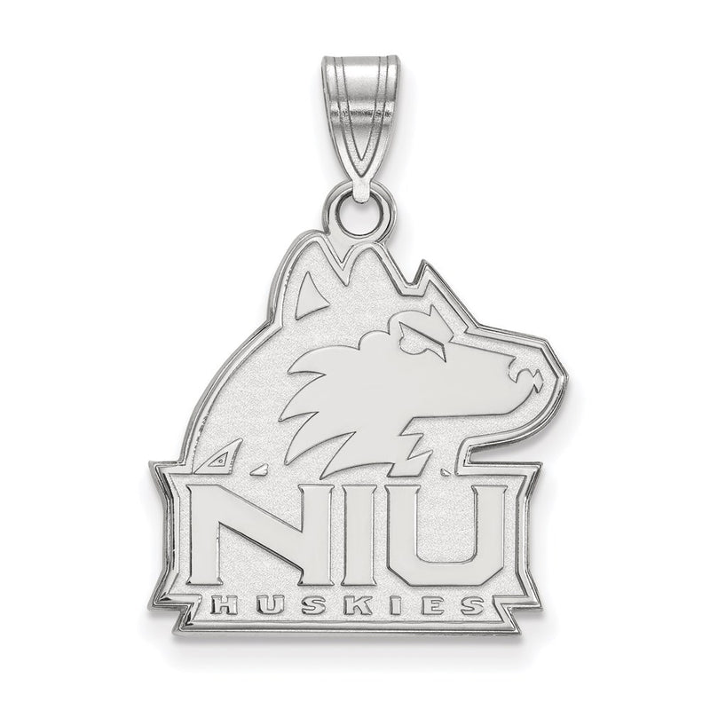 10K White Gold Logoart Northern Illinois University N I U Huskies Large Pendant