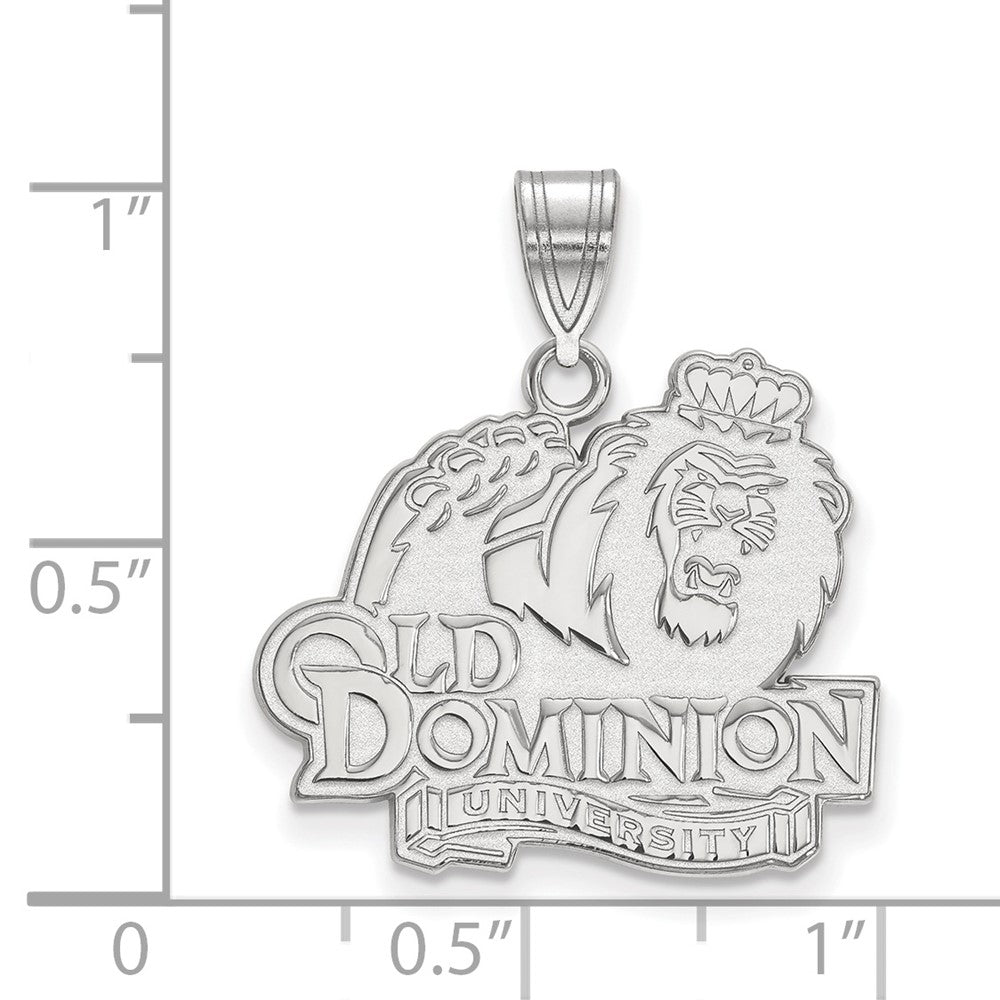 10K White Gold Logoart Old Dominion University Large Pendant