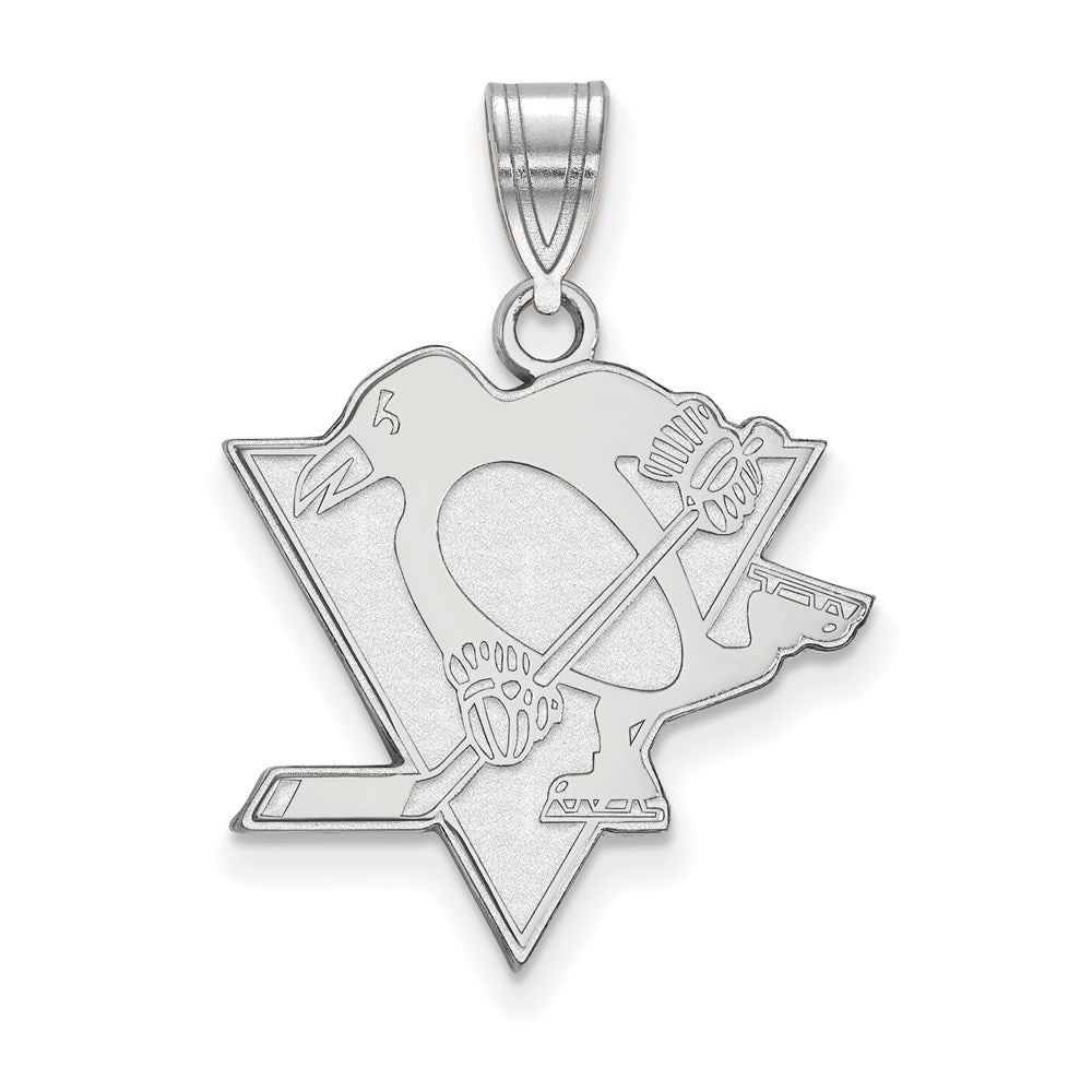 10K White Gold 10Kw Pittsburgh Penguins Large Pendant