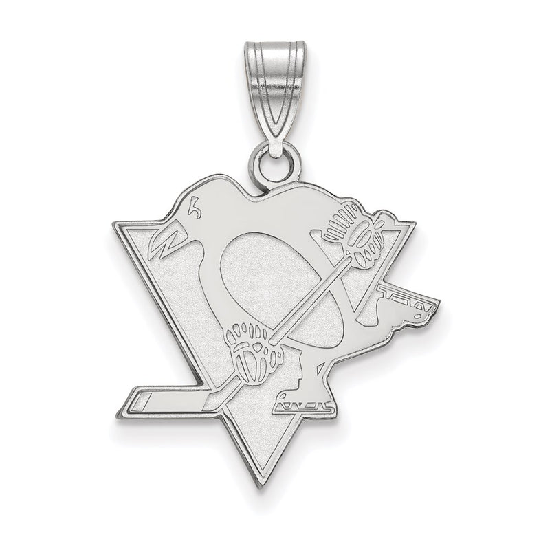 10K White Gold 10Kw Pittsburgh Penguins Large Pendant