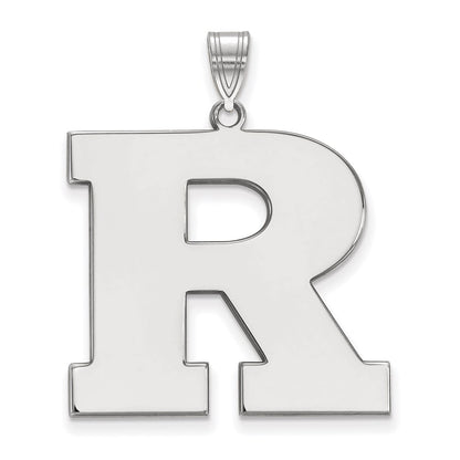 10K White Gold Logoart Rutgers University Letter R Extra Large Pendant