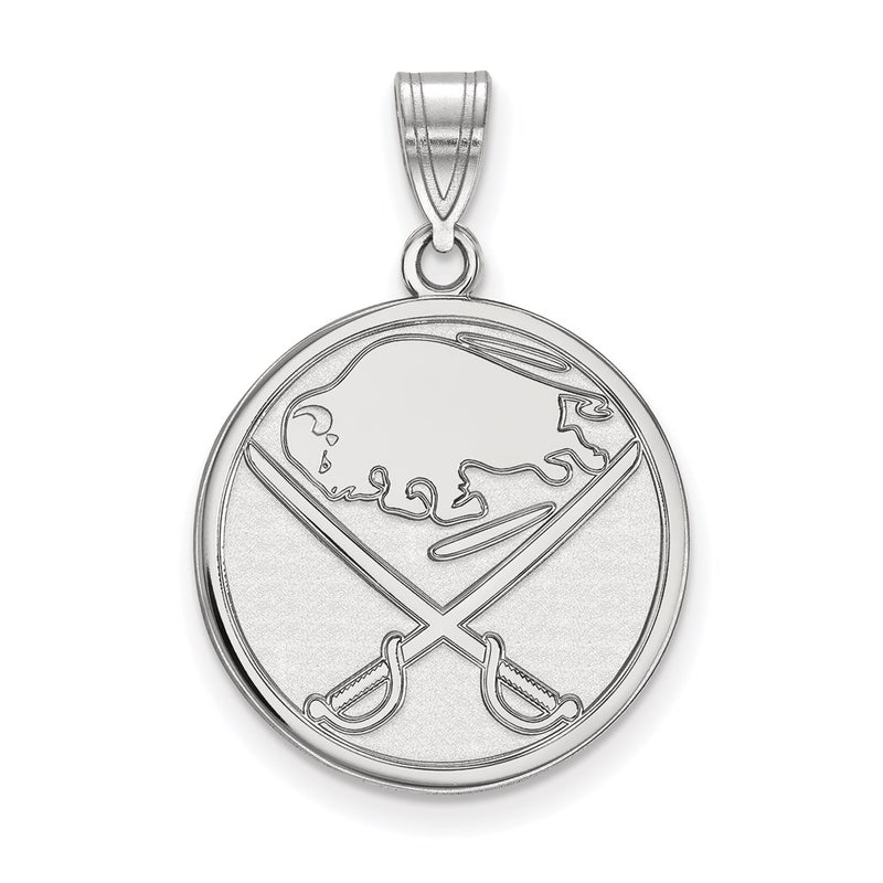 14K White Gold Nhl Logoart Buffalo Sabres Large Pendant