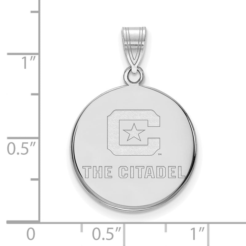 10K White Gold 10Kw Logoart The Citadel Large Pendant