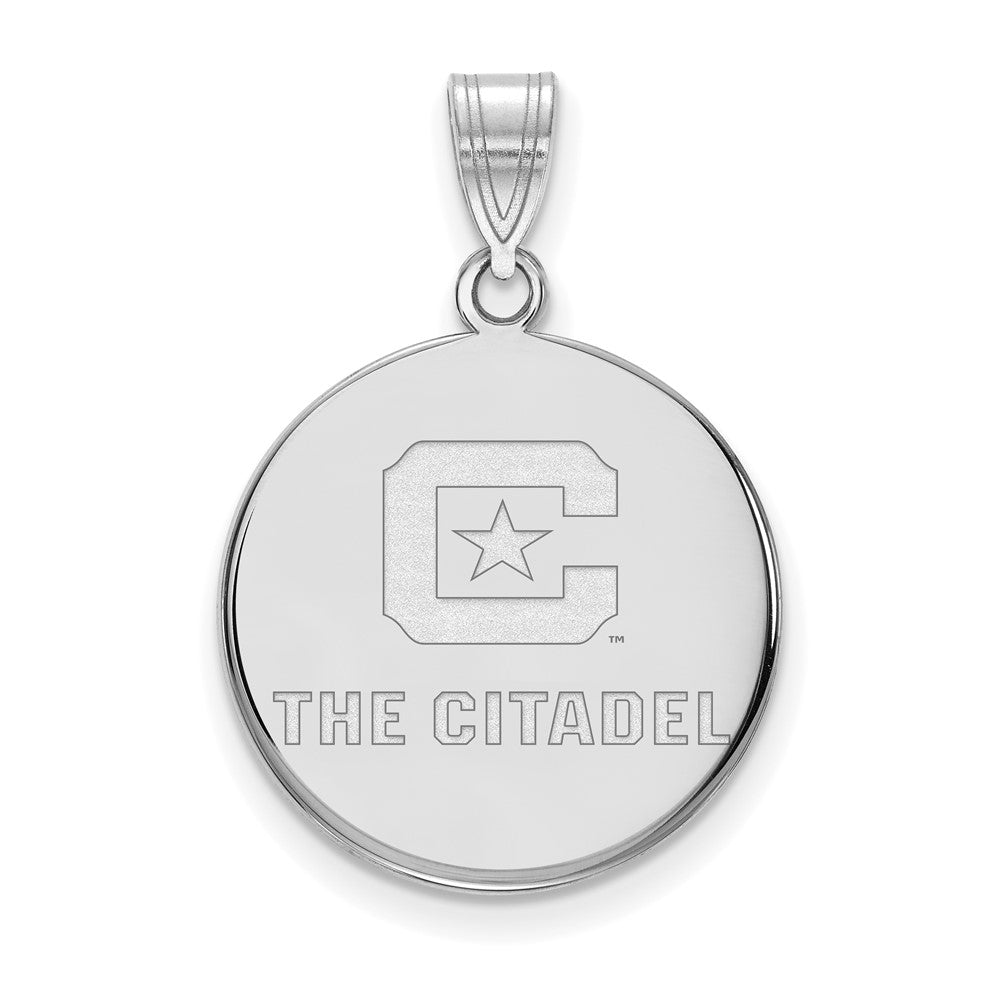 Sterling Silver Rh Plated Logoart The Citadel Large Pendant