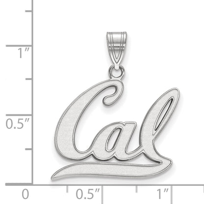 10K White Gold Logoart University Of California Berkeley Large Pendant