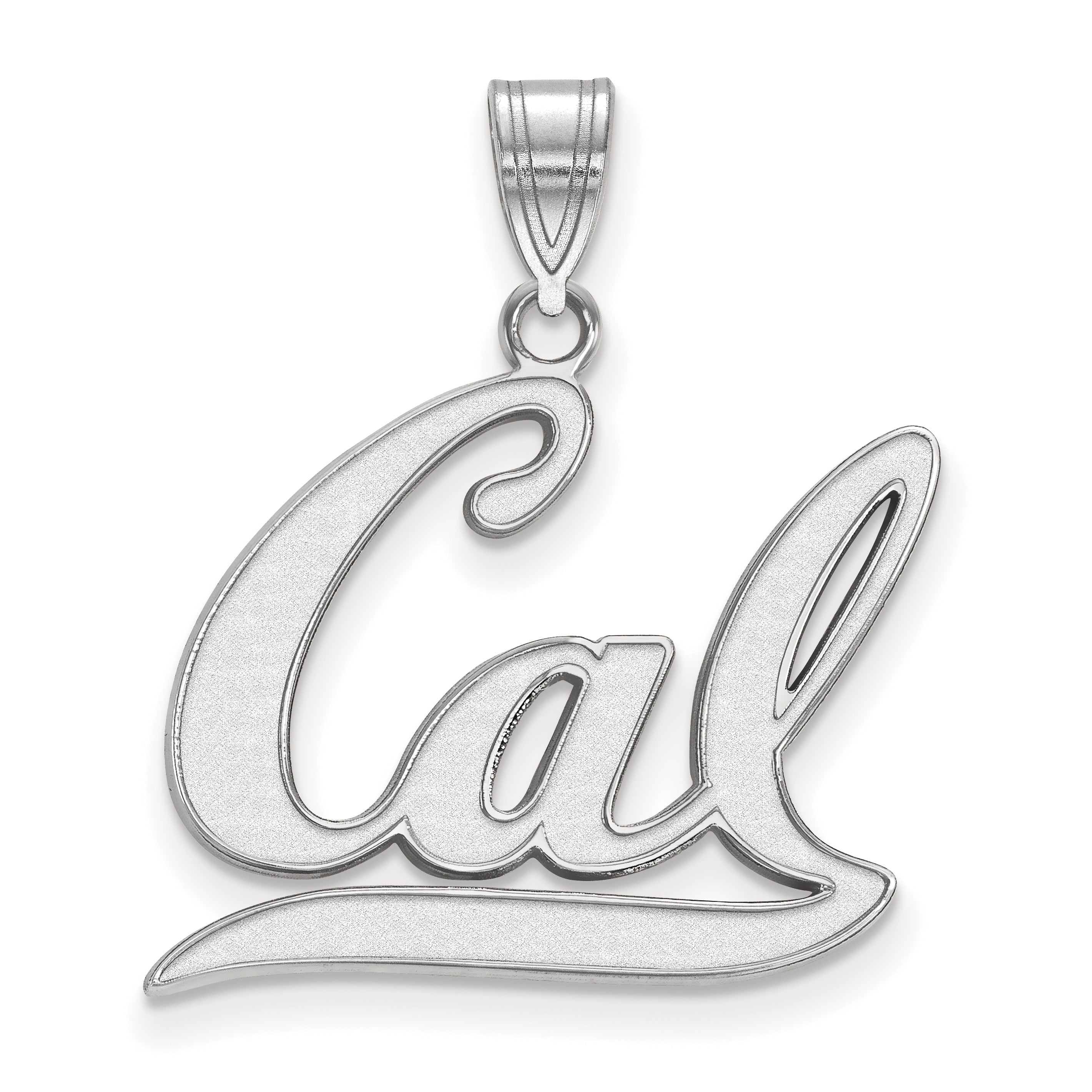 Sterling Silver Rhodium Plated Logoart University Of California Berkeley Large Pendant