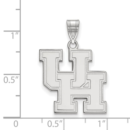 10K White Gold Logoart University Of Houston U H Large Pendant