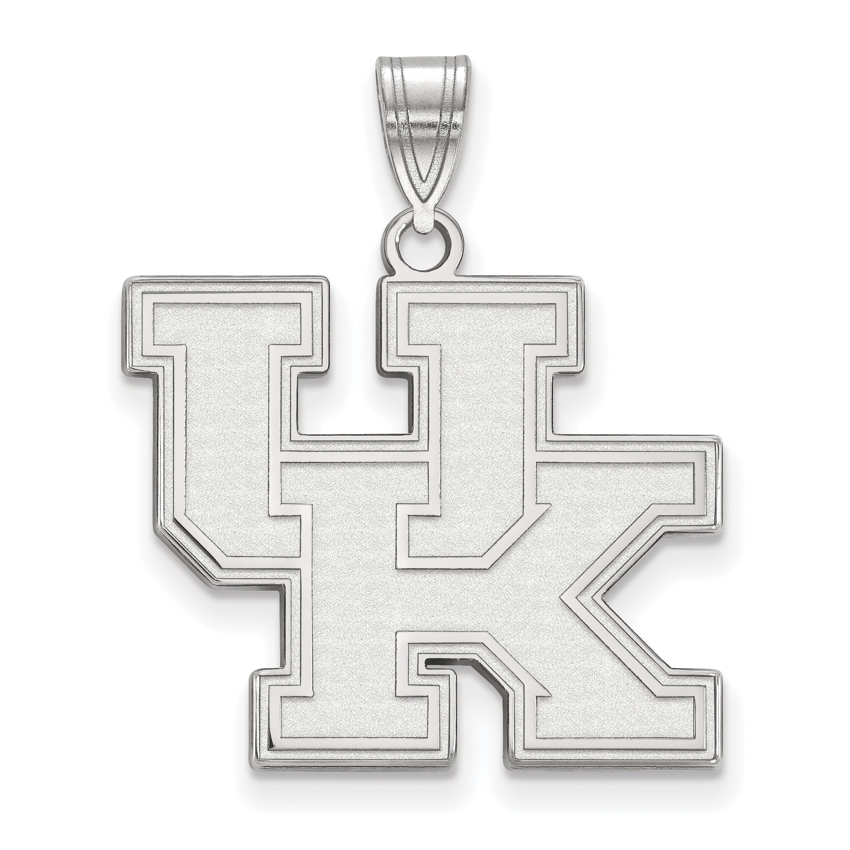 10K White Gold Logoart University Of Kentucky U K Large Pendant