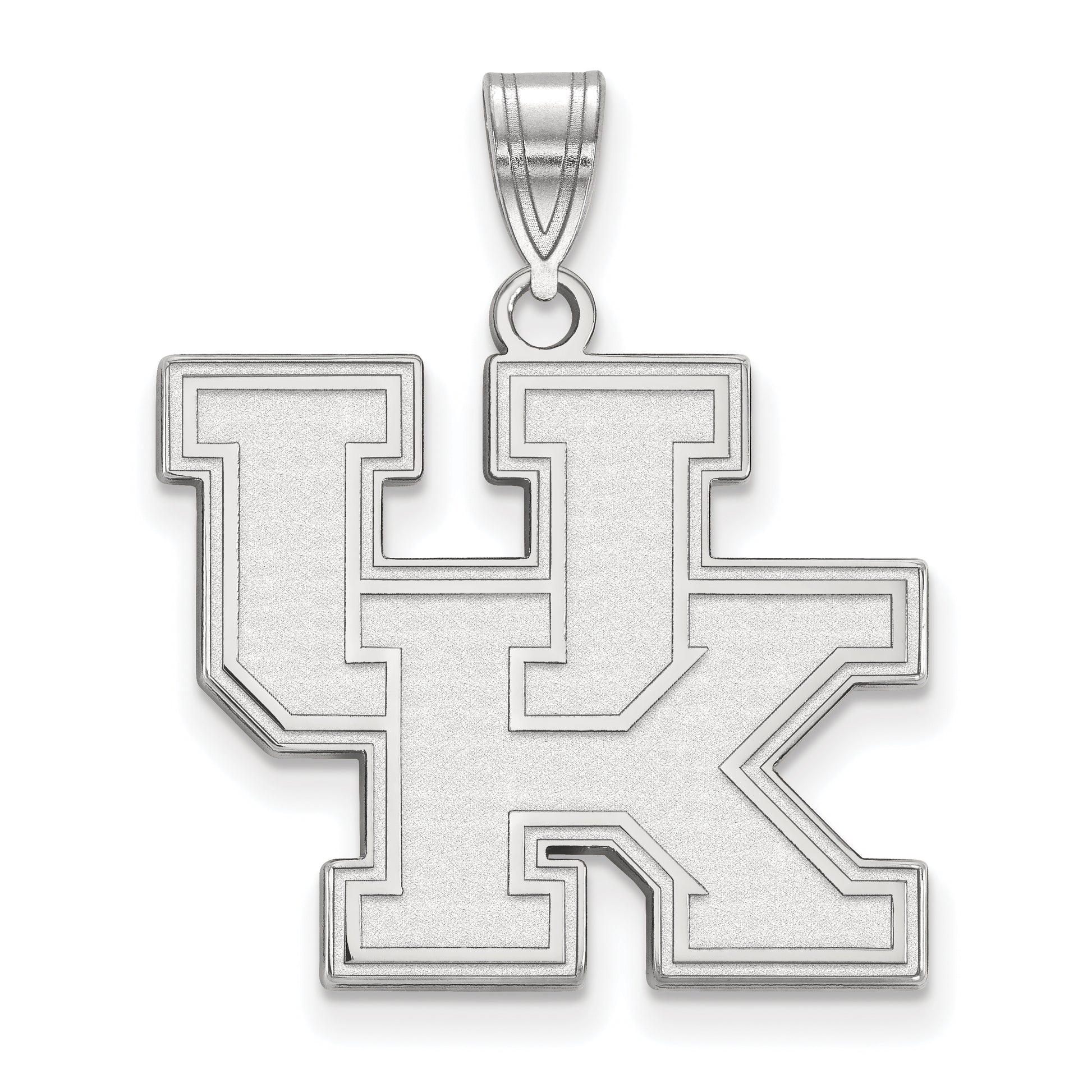 10K White Gold Logoart University Of Kentucky U K Large Pendant