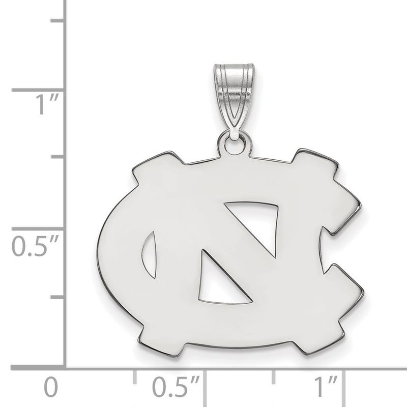 10K White Gold Logoart University Of North Carolina N C Large Pendant