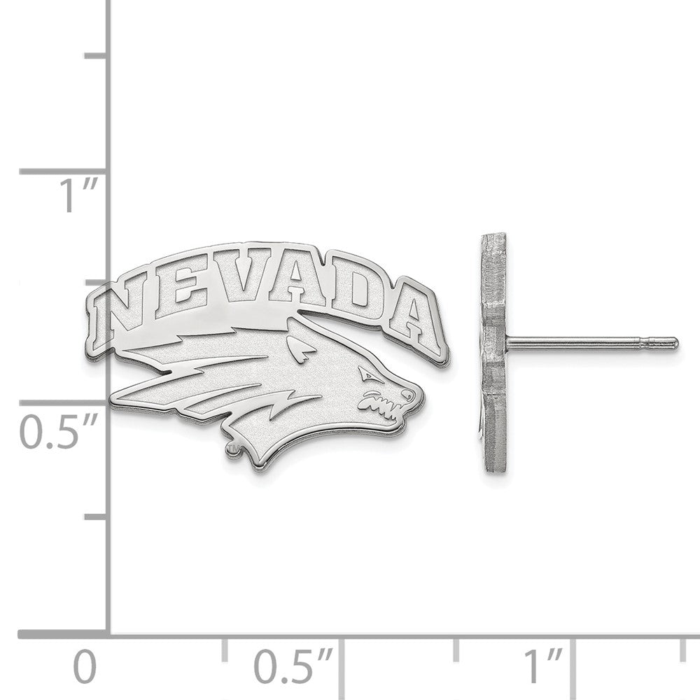14K White Gold Logoart University Of Nevada Reno Small Post Earrings