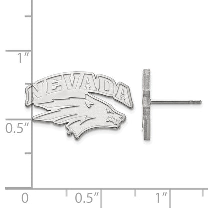 14K White Gold Logoart University Of Nevada Reno Small Post Earrings