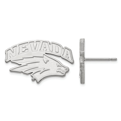 10K White Gold Logoart University Of Nevada Reno Small Post Earrings