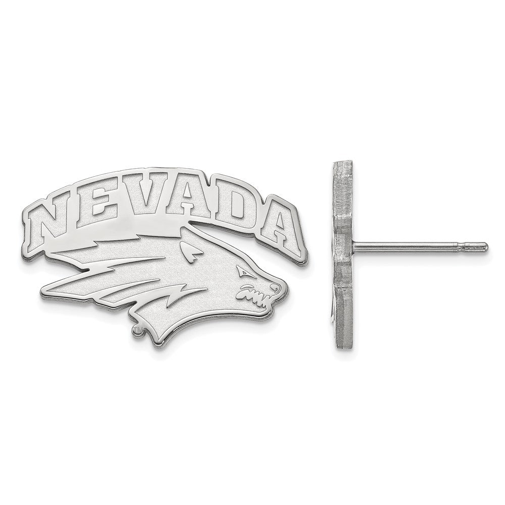 14K White Gold Logoart University Of Nevada Reno Small Post Earrings