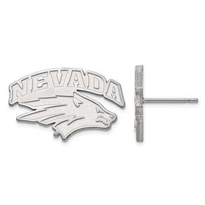 14K White Gold Logoart University Of Nevada Reno Small Post Earrings