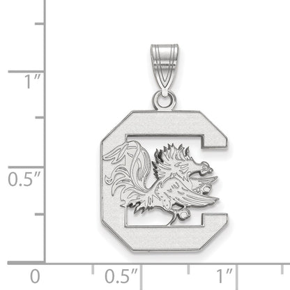 10K White Gold Logoart University Of South Carolina Large Pendant