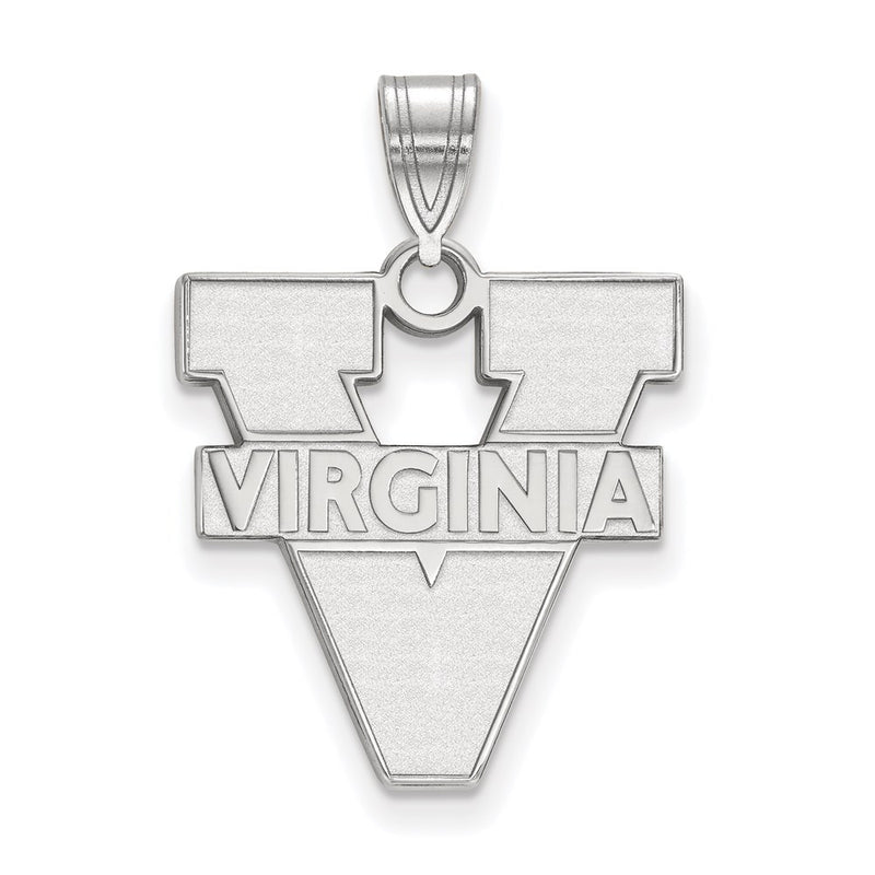 10K White Gold Logoart University Of Virginia Large Pendant