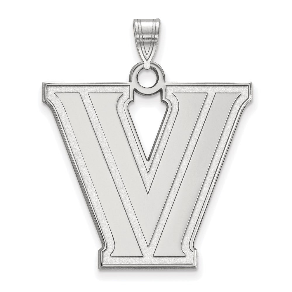 14K White Gold Logoart Villanova University Letter V Extra Large Pendant