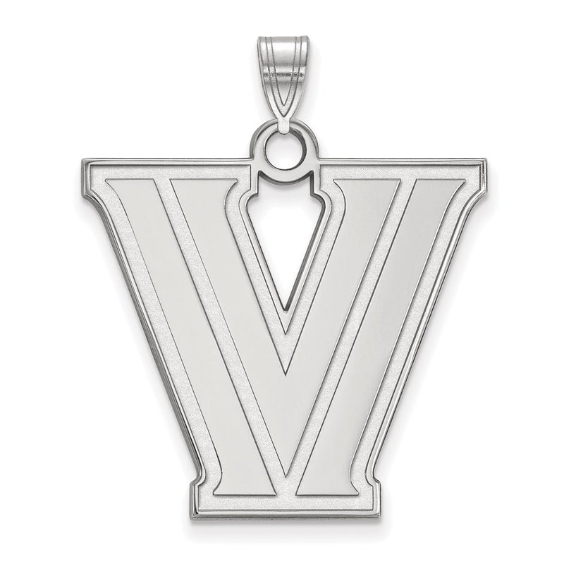 14K White Gold Logoart Villanova University Letter V Extra Large Pendant