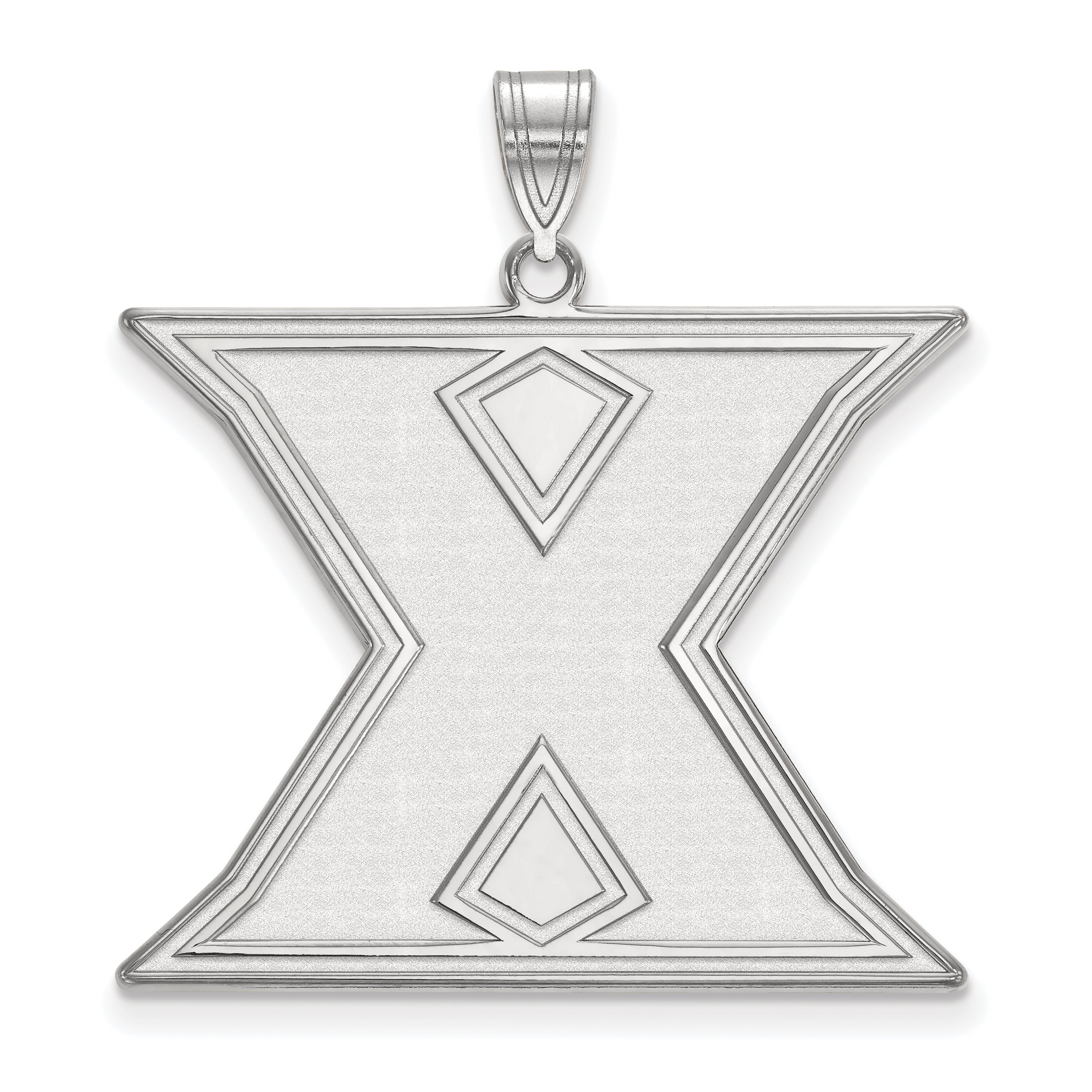 10K White Gold Logoart Xavier University Letter X Extra Large Pendant