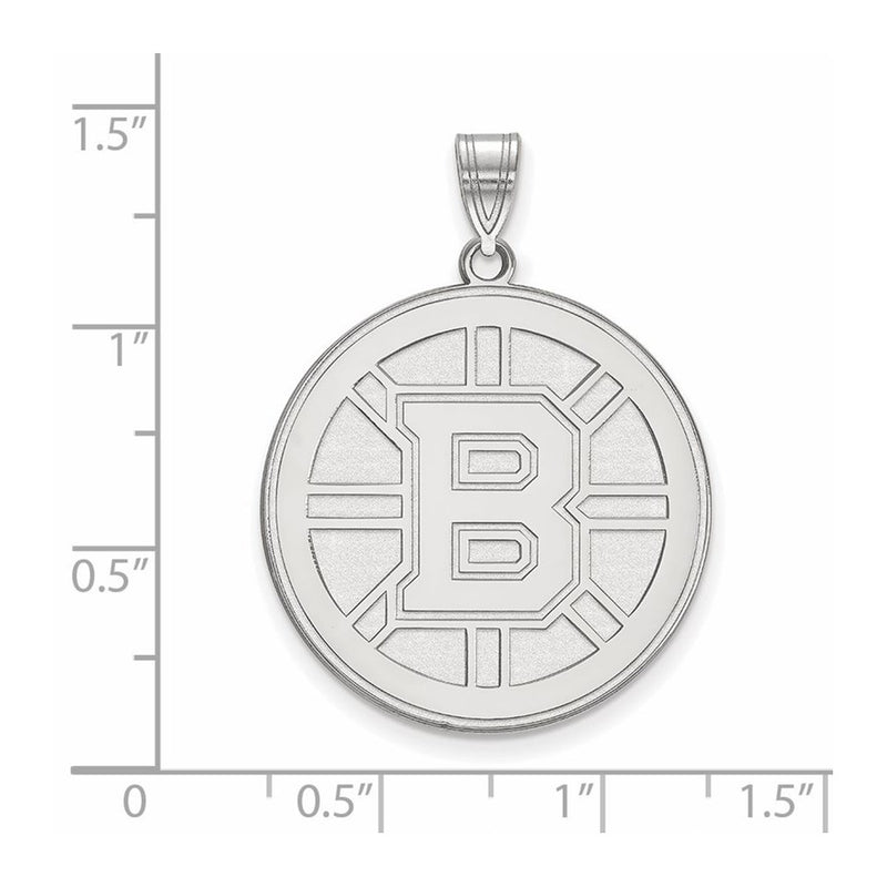 14K White Gold Nhl Logoart Boston Bruins Extra Large Pendant
