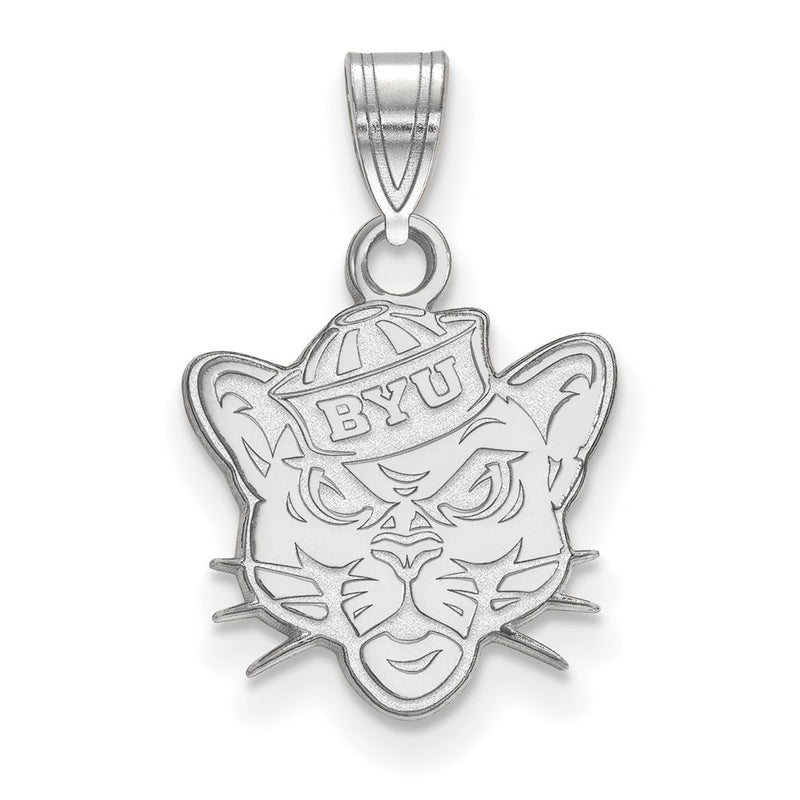 10K White Gold Logoart Brigham Young University Cougar Small Pendant