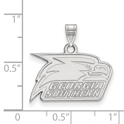 10K White Gold Logoart Georgia Southern University Eagle Small Pendant